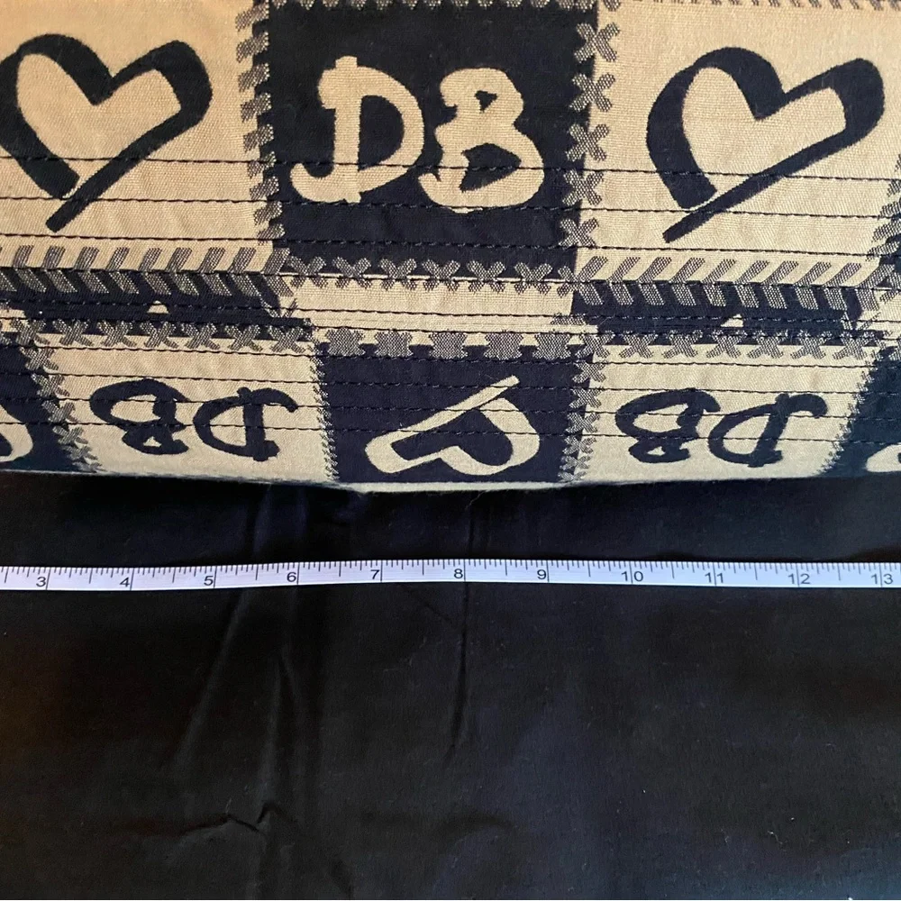 Dooney & Bourke Black and Tan Pattern Shoulder Bag - Picture 7 of 11